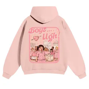 Unisex "Boys...Ugh!" Funny Valentine Hoodie – 90s Movie Quote Graphic Streetwear