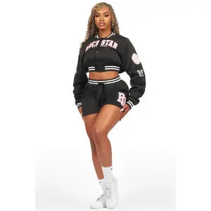 Esmeralda Black Varsity Short Set