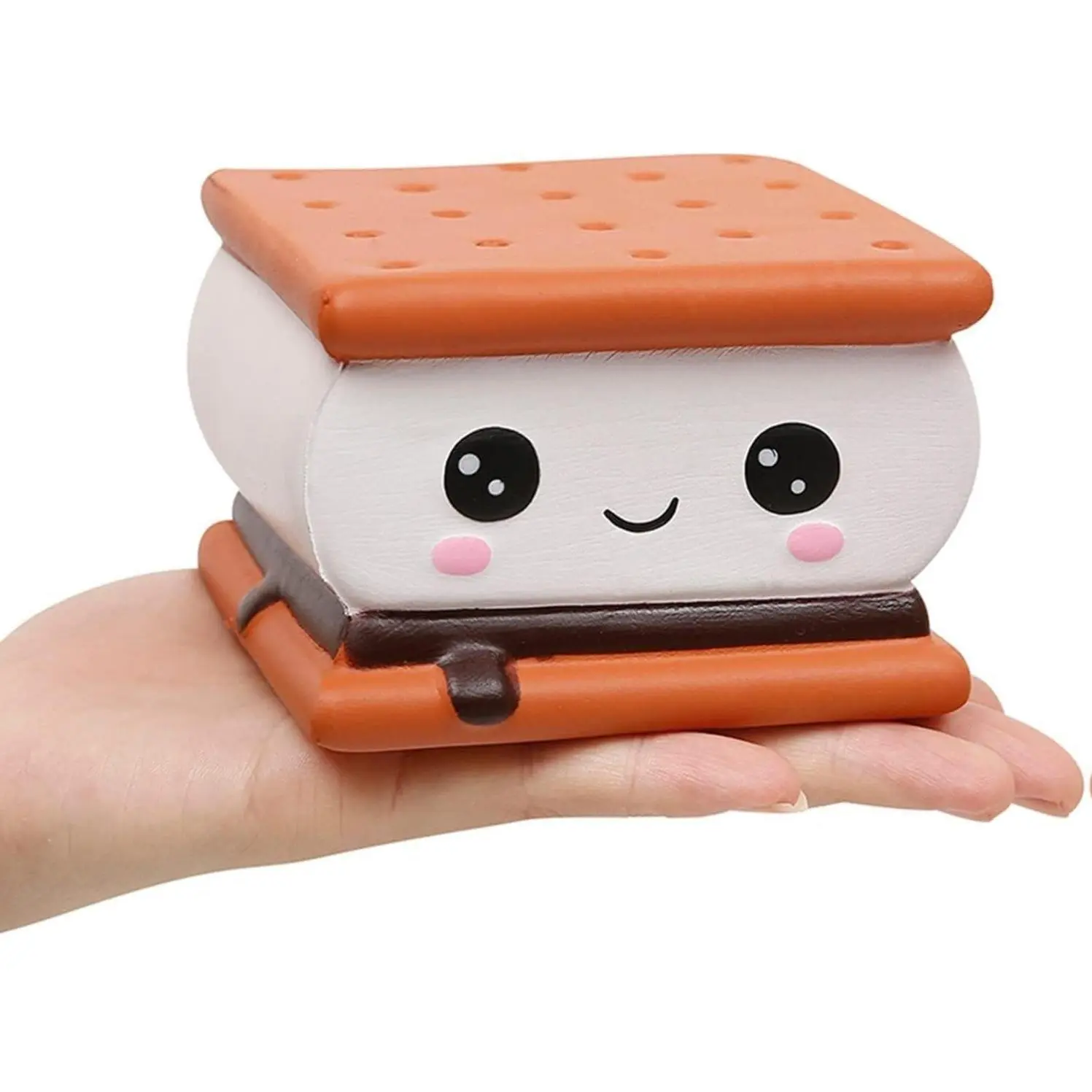 Anboor 4-Inch S'more Slow Rising Squishies, Realistic Sandwich Cookie Scented Soft Squeeze Toy, Stress Relief Fidget Toy Cute Gift For Kids Adults
