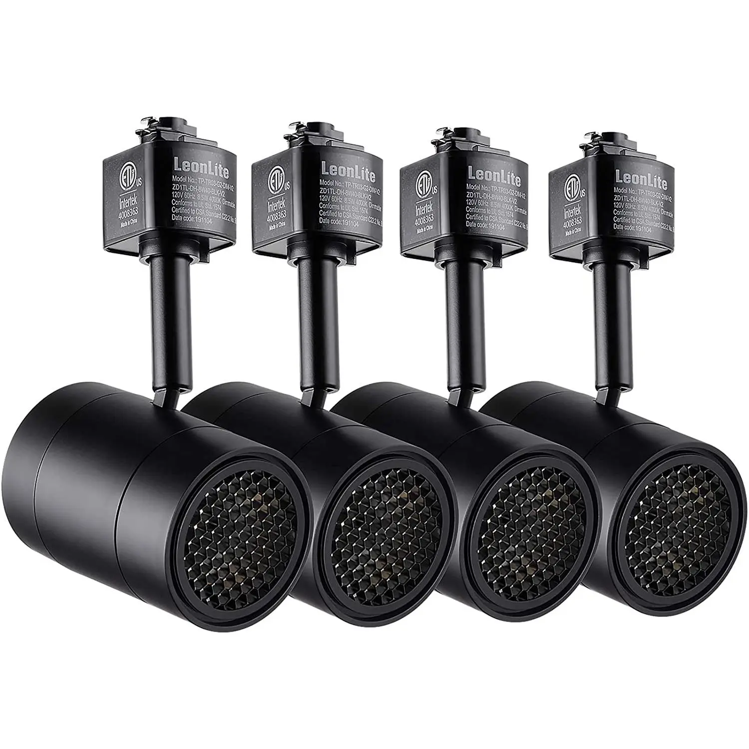 Radiant 8W Angler Grid LED Track Light - Black - 2700K/4000K