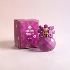 Dreamy Delight Rosy Eau De Parfum for Women, 100ml (3.4 Fl Oz)  Floral & Fruity Sweet Fragrance, Elegant Rose Purple Bottle, Perfect Romantic Gift for Her.A Sweet & Romantic Floral Escape