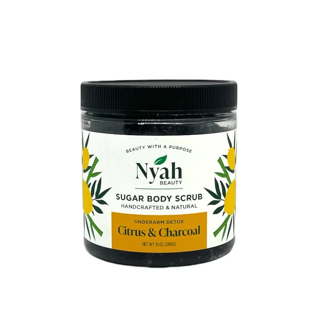 Nyah Beauty Citrus and Charcoal Underarm Sugar Scrub for Body Care