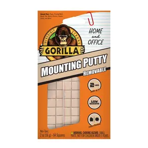 Gorilla Glue  2 oz Home & Office High Strength Rubber Mounting Putty - Pack of 8
