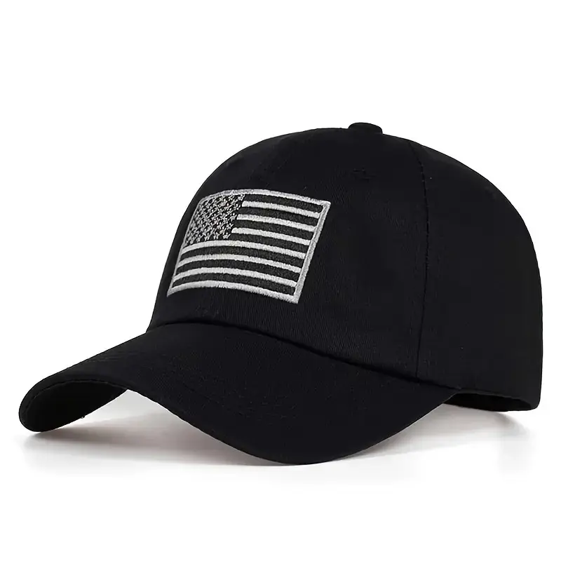 Unisex Patriotic Striped American Flag Trucker Style Hat - Black Snapback Closure, Breathable Mesh Sides, Adjustable Fit Baseball Cap - for Casual Wear, Patriotic Hat, American Flag Hats