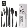 Astercook 24pcs/set Multi-Size Stainless Steel Cutlery Set with Steak Knives, Spoon-Fork-Knife Utensils, Dishwasher-Safe Dinnerware for Above 11 People, Everyday Kitchen Dishware for Modern Home & Restaurant Use,familyfun