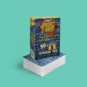 Lyrically Correct 90s R&B Expansion Pack - Music Genre Trivia Game with 80 Additional Playing Cards for Extended Gameplay United States Edition