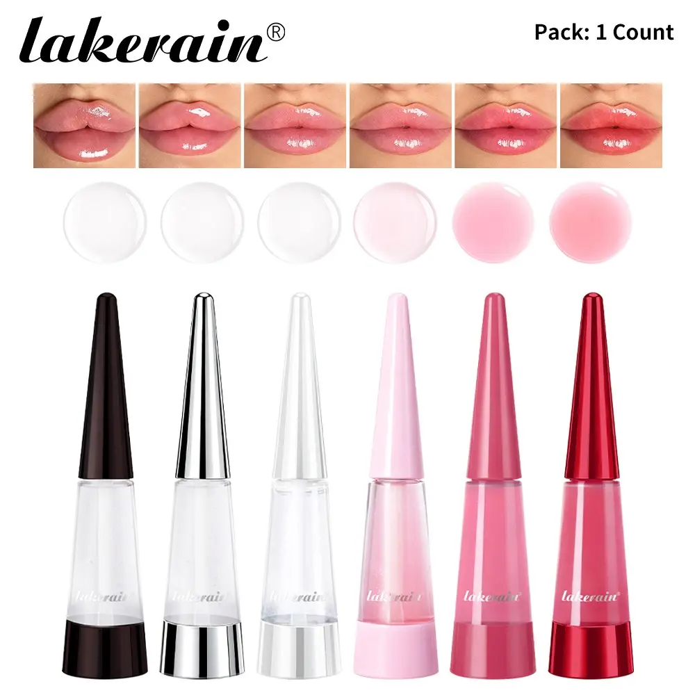 Lakerain Moisturizing Lip Plumper, Nourishing Lip Gloss, Instant Fullness & Glossy Finish, Long-Lasting Moisture, Boosts Volume for Fuller-Looking Lips, Hydrating Formula, 6 Shades for All Skin Tone, Cosmetics