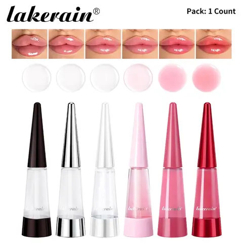 Lakerain Moisturizing Lip Plumper, Nourishing Lip Gloss, Instant Fullness & Glossy Finish, Long-Lasting Moisture, Boosts Volume for Fuller-Looking Lips, Hydrating Formula, 6 Shades for All Skin Tone, Cosmetics