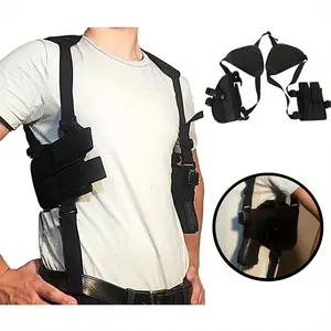 Tactical Invisible Carry Lower Arm Waist Belt Chest Armor Tactical Bag, 1-Piece Heavy-Duty Nylon Gear with Quick-Release Shoulder Strap, Magazine Pouch, Adjustable Buckle Closure, for Hunting, Hiking Safety & Duty (Left-Hand Direction),summervibes