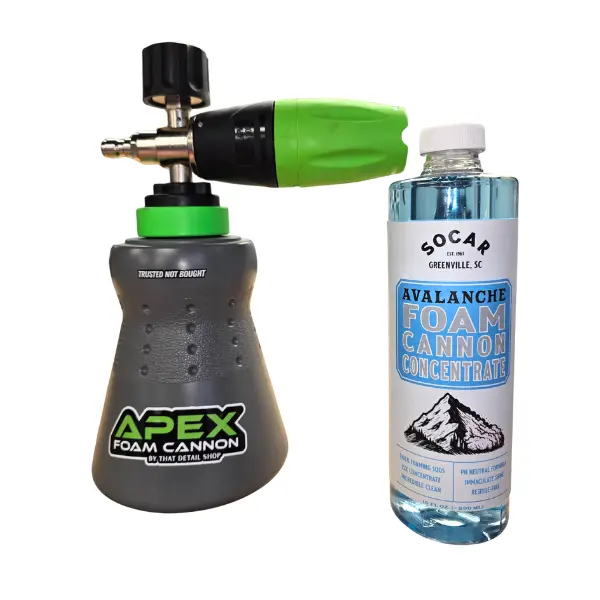 TDS APEX & AVALANCHE Combo - 5 lbs Concentrate with Foam Cannon, Car Wash Tool for Powerful Cleaning on Cars, Trucks, Boats