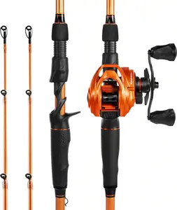 KastKing Lethal Blaze Twin-Tip Rod & Reel Combo – Spinning & Baitcaster, IM6 Graphite, Backup Tip, Stainless Steel Guides, EVA Handle