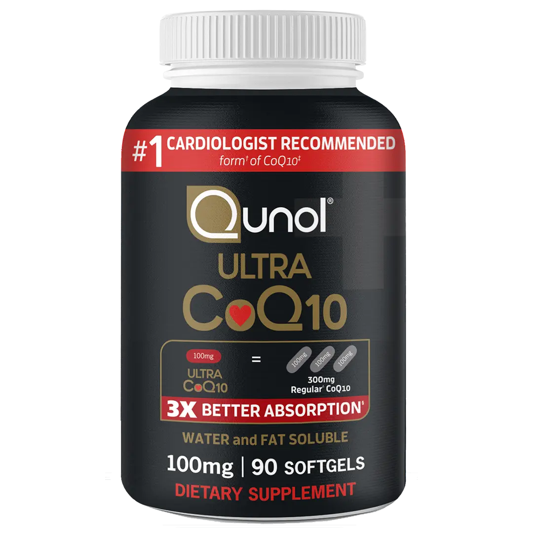 Qunol CoQ10 100mg Softgels, Ultra CoQ10 100mg, 3x Better Absorption, Antioxidant for Heart Health & Energy Production, Coenzyme Q10 Vitamins and Supplements,