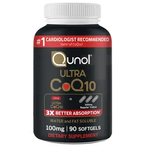 Qunol CoQ10 100mg Softgels, Ultra CoQ10 100mg, 3x Better Absorption, Antioxidant for Heart Health & Energy Production, Coenzyme Q10 Vitamins and Supplements,