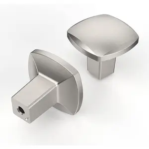 10 Pack Brushed Satin Nickel Square Kitchen Cabinet Knobs Zinc Drawer Dresser Knobs Cabinet Hardware for Dresser Drawers