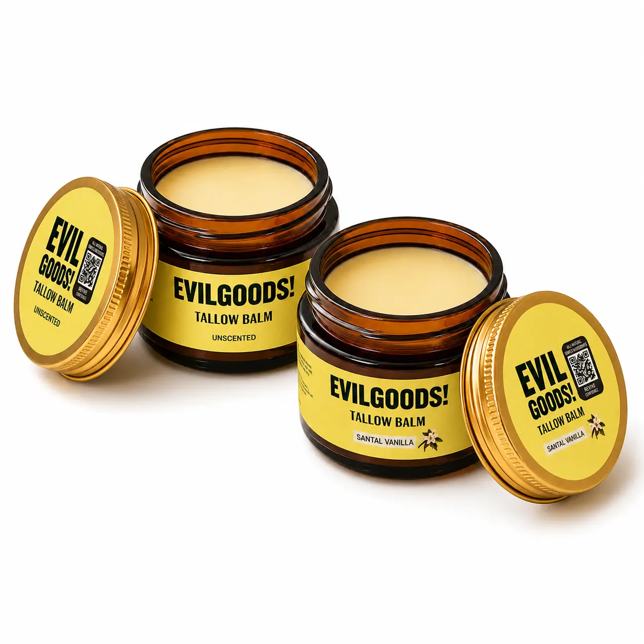 EVIL GOODS! 2-PACK Tallow Honey Balm 2oz Bundle EVIL GOODS! 2-PACK Tallow Honey Balm 2oz Bundle