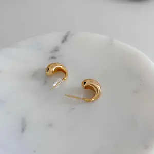 GOLD TEARDROP HOOPS