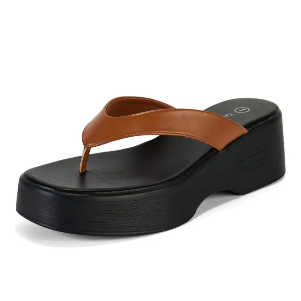 Women's Higher Platform Footwear Flipflop - Casual Outdoor, Women's Fashion Sandals for Summer, Back to School, Higher Platform Sandals, Casual Trendy Sandals