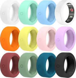 12Packs Ring-Cover for Oura-Ring-Gen-4/Gen-3 Protector - Upgraded Anti-Slip Anti-Scratch Elastic  Cover for Ultrahuman Air/RingConn/ Ring Multicolor for Men Women