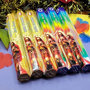 Santa Muerte Incense sticks Assorted lluvia dinero and buena fortuna 120 sticks total 3 tubes each kind Scented Fragrance Freshener Pack