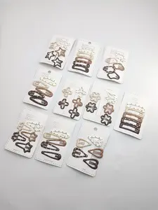 1 Pack of 5 Cute Floral Hair Clips, Small Metal Bb Clips, All Seasons Accessory, Perfect for Daily Use, Stylish and Practical