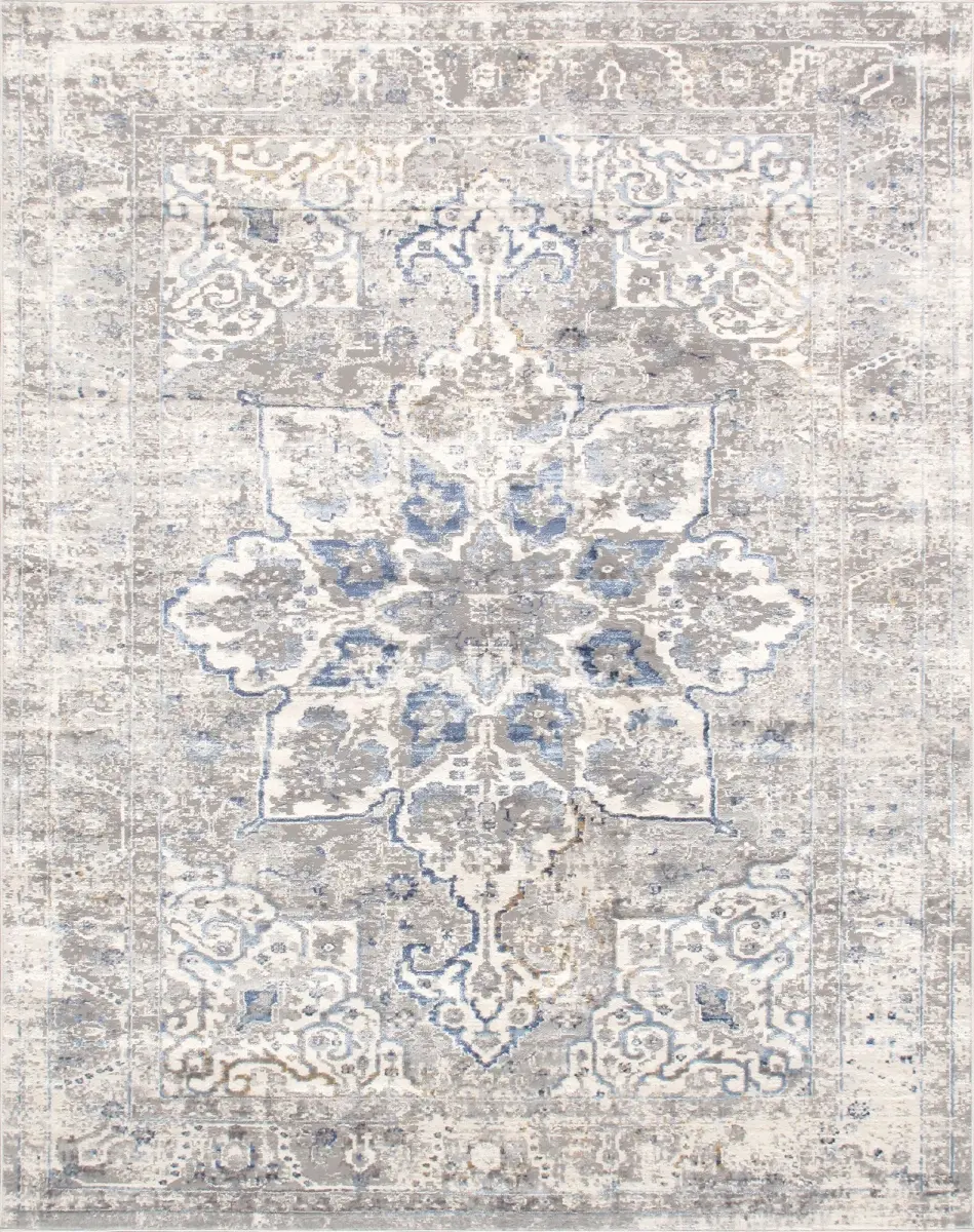 Pasargad Home PD-167B 2x3 2 x 3 ft. Efes Design Power Loom Area Rug, Light Grey