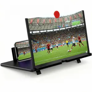10-inch smartphone screen magnifier, 3D HD mobile phone screen magnifier, with foldable non-slip stand, suitable for football matches, movies, videos, and games, universal portable magnifier, suitable for all phones, ideal gift for father or boyfriend