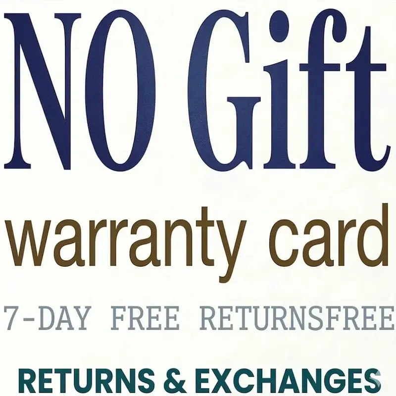 NO GIFT !!! WARRANTY CARD, Free Return, Policy