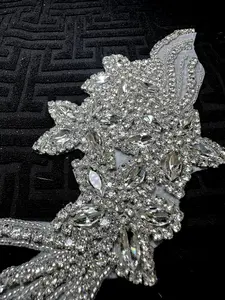 Britney Iron On Rhinestone Applique