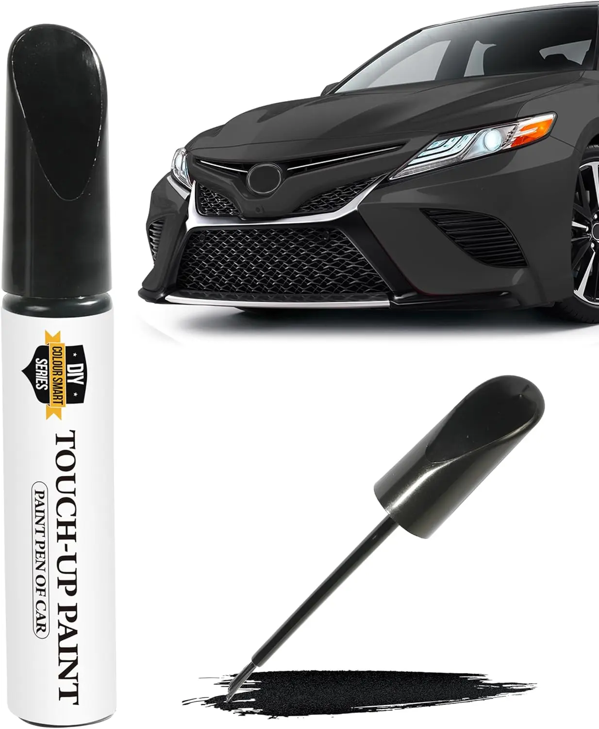 UBOG Automotive Touch Up Paint Pen - Fast-Drying, Waterproof, Easy to Apply Car Body Scratch Repair Tool, Anti-Rust Durable Scratch Sealing Accessory, Dries Within 10 Minutes, Prevents Rust (Black)