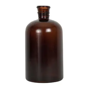Foreside Home & Garden Wrapped Neck Vase AmberGlass & Metal