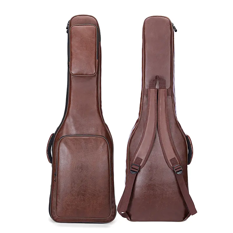40/39 Inch Electric Guitar Leather Bag，Soft Case，Thickened Sponge/ Waterproof/ Backpack Durable Soft Protective Cover For Travel, Storage, Musicians