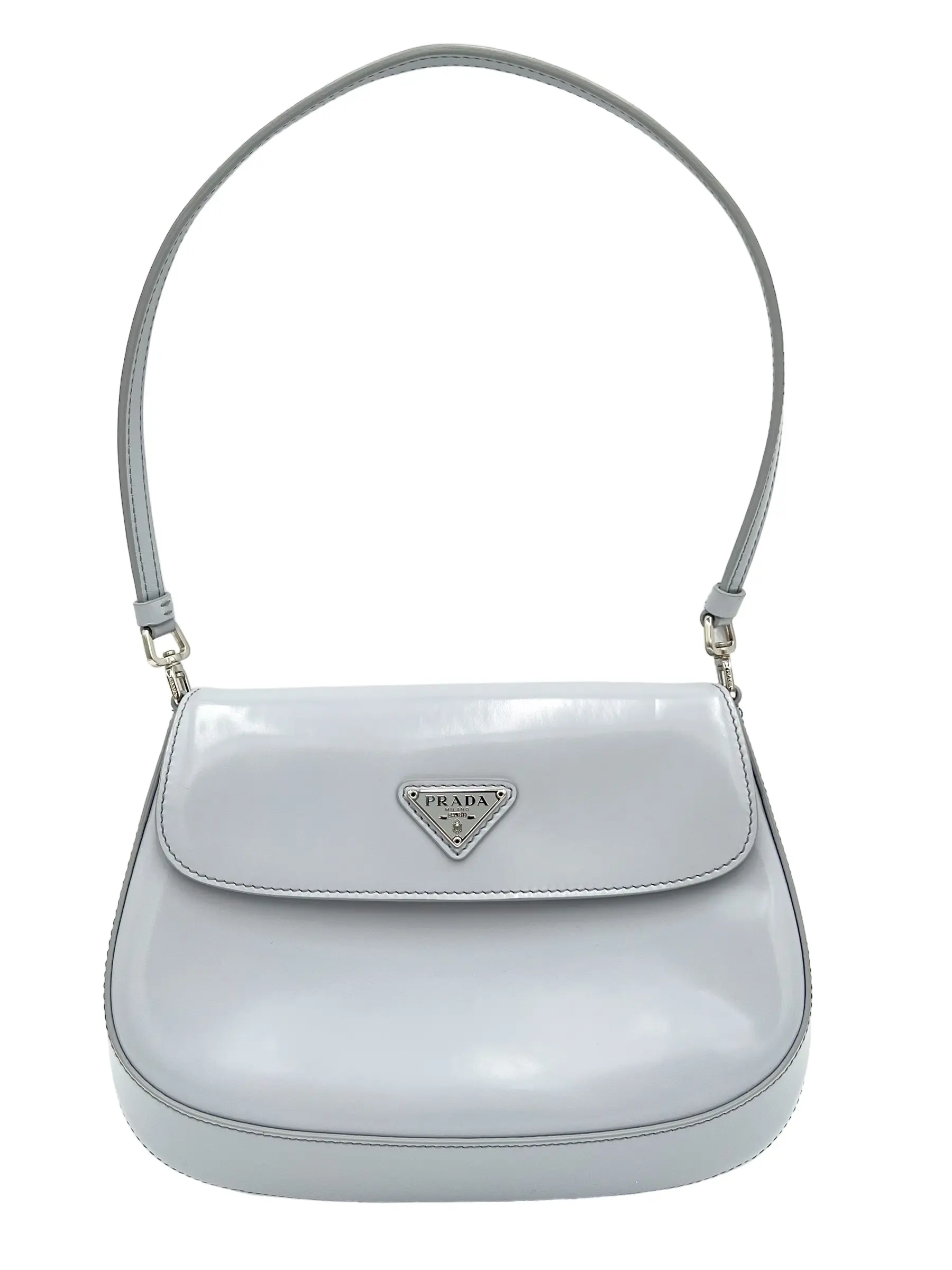Pre-owned PRADA Brushed Leather Shoulder Bags CLEO SHOULDER BAG WITH FLAP