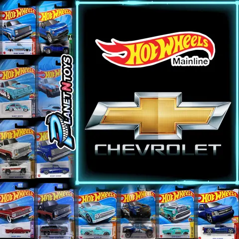 Hot Wheels Chevrolet Mainline 1:64 (American Power, Chevy, Corvette, Camaro, Gassers, Silverado) Diecast Assorted Muscle Cars