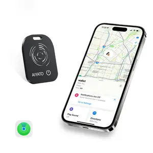 Mini Smart GPS Tracker Card, Waterproof Wireless Charging, Compatible with Apple Find My, Anti-Lost Device for Wallet & Keys, 2 Pieces Pack