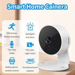 Home Security Surveillance Camera, 1pc, Wi-FiSmart Al Home Camera, supports one-touch911alarm system,2-way audio, two-way speaker, supports voice intercom,animal/human intelligent detection, high-definition display,motion detection alarm