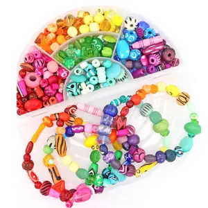 DIY Rainbow Stack Friendship Bracelet Kit: Make 6+ Multicolor Beaded Bracelets