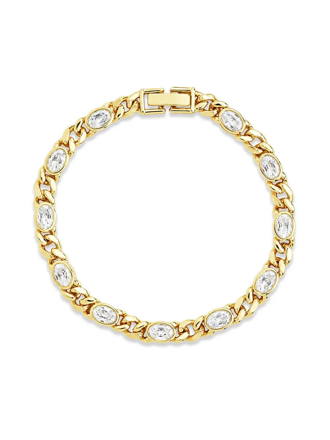 Cassie CZ Bezel Tennis Bracelet