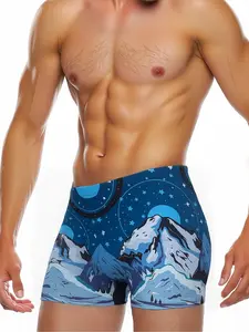 Men's Striped Casual Fashion Swim Trunks, Swimming Shorts, Adjustable Drawstring, Comfortable Lining, S-Xxl Sizes, Perfect Swimsuit for Active Men