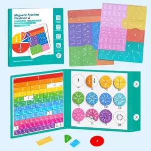 Magnetic Fraction Demonstration Book for Kids Aged 3-8, 1 Set Math Teaching Aid, Learning Toy for Gift, Mathematical Knowledge
