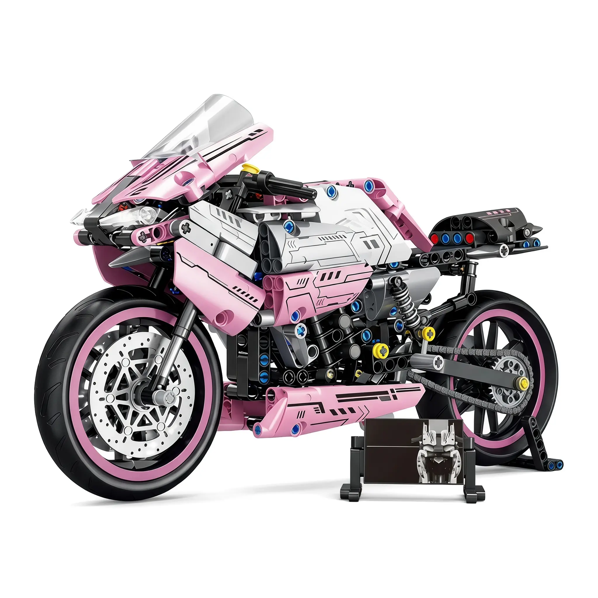 Technical motorcycle building block toy, M1000RR sports racing motorcycle model kit , home decoration, adult collection display set