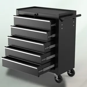 5-Drawer Tool Cabinet Auto Car Repair Mobile Tool Trolley Multifunctional Workshop Parts Cabinet Iron Storage Box