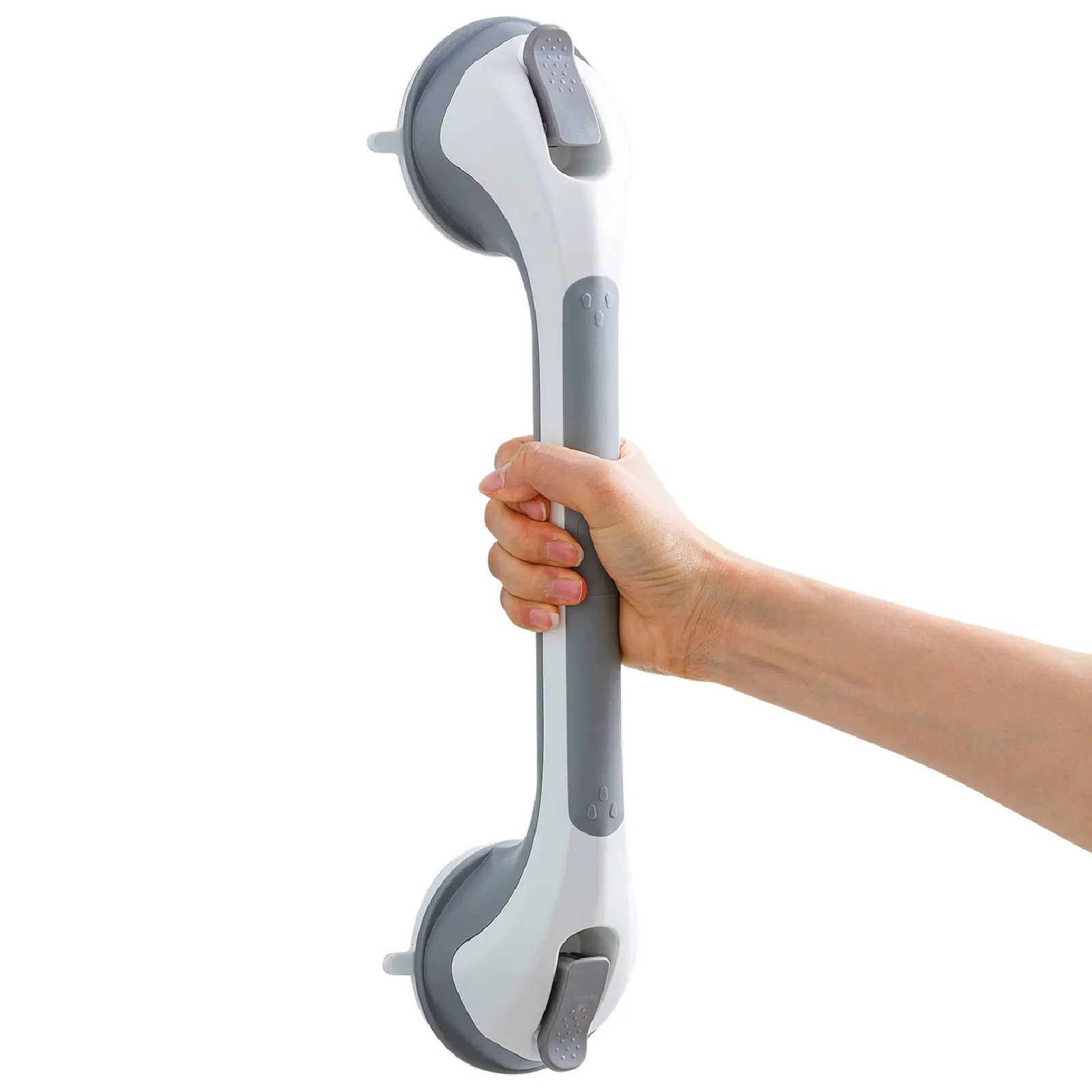TAILI G9 Shower Grab Bar 16 Inch Suction Cup Grab Bars for Bathroom & Shower, Removable Shower Safety Handle Heavy Duty Bathtub Grip for Seniors & Elderly, Strong Handrails No Drilling Waterproof, Grey