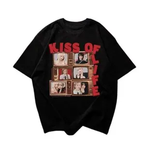 Vintage Op T-shirt - Kiss Of Life Members Shirt And Trending Gift For Fans Tshirt Hoodie Spandex