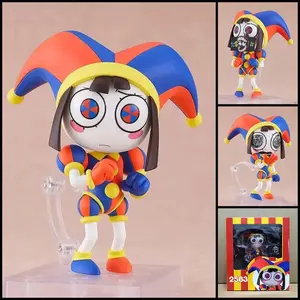 Q Version 2583 The Amazing Digital Circus Pomni Chibi Figure Interchangeable Face Posable Collectible Desktop Ornament Gift