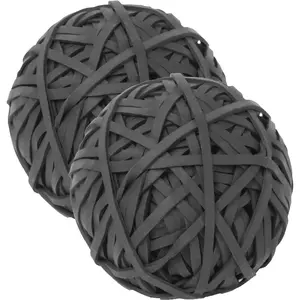 Rubber Band Ball #33 rubber bands Black 2 Pack ball About 260 count elastic Bands for Office School   Elastic Band Loop Office Supplies rubber bands size 33