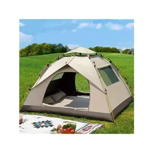 [Automatic Pop-Up Tent] 4-Person Automatic Pop-Up Tent - Square, Waterproof, Oxford Cloth, Glass Fiber Frame - Portable For Camping, Fishing, Hiking, Mountaineering, Hunting