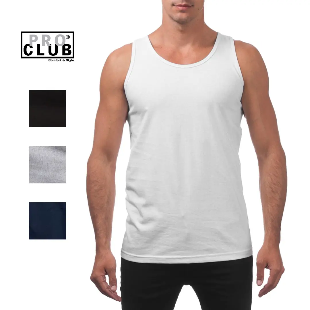 Pro Club Men's Relaxed Fit Cotton Tank Top, Medium Weight Casual Sleeveless Shirt, Breathable & Soft, Fathersdaygift