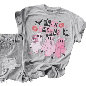 Mean Ghouls - Spooky Bleached T-Shirt Red - Sublimation