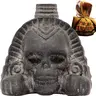 Screaming Aztec Death Whistle by ITZCOEHUA - Loudest Authentic Human Sounding Screams 125+ Decibels, Loud, Collectible, Aztec Design in Obsidian Black Decor Religious, Aztec Whistle Popular