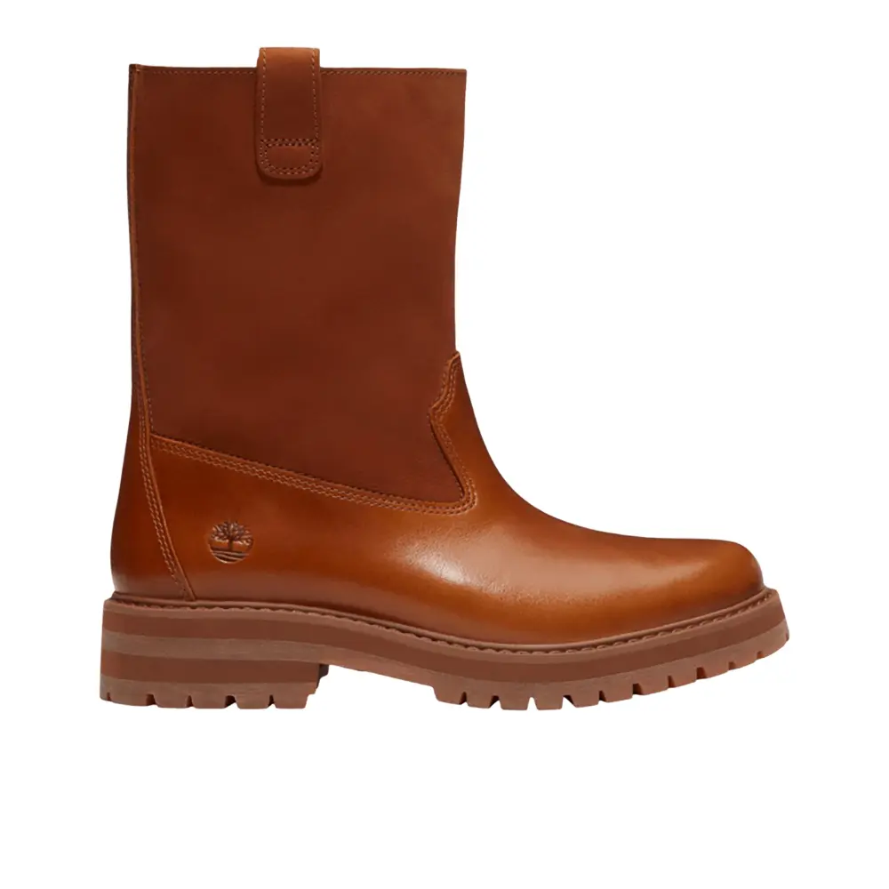Timberland Womens Britton Drive Mid Chelsea Casual Boots Ankle Low Heel 1-2" - Brown